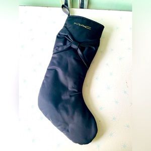 MAC makeup bag stocking black satin bow holiday Christmas gifts chic designer